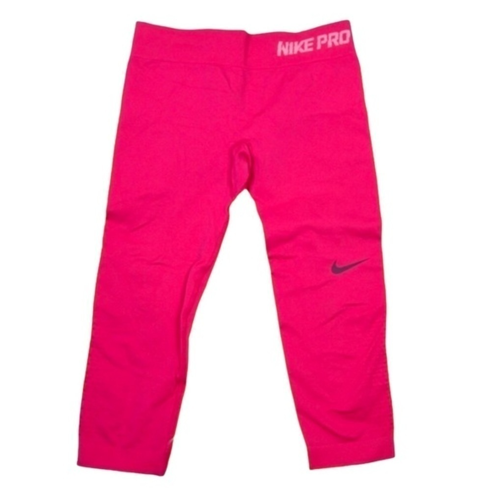 Nike Pro Dri Fit Capri Leggings,‎ Bright Pink Small